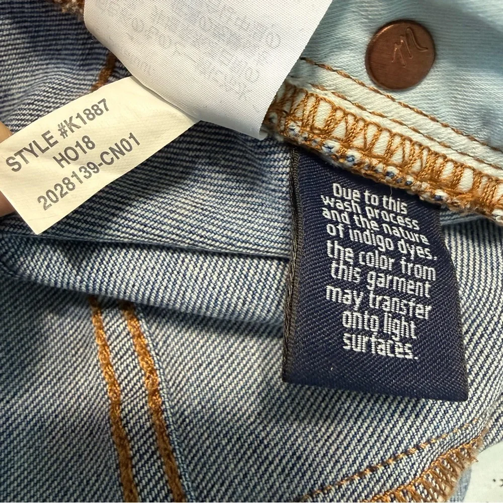 Madewell Cali Demi Boot Jeans Blue Wash Women Size 30 Zip Up Ankle Length - Picture 9 of 14